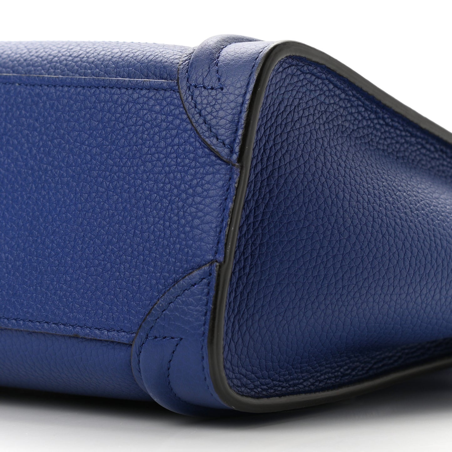 Drummed Calfskin Nano Luggage Indigo