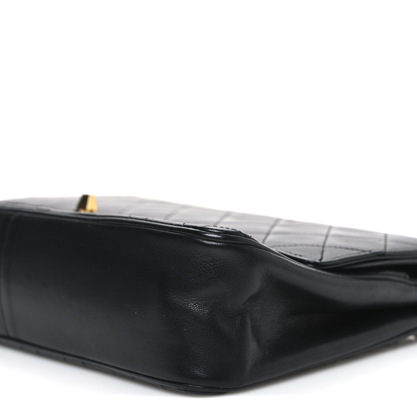 Lambskin Quilted Medium Double Flap Bijoux Chain Black