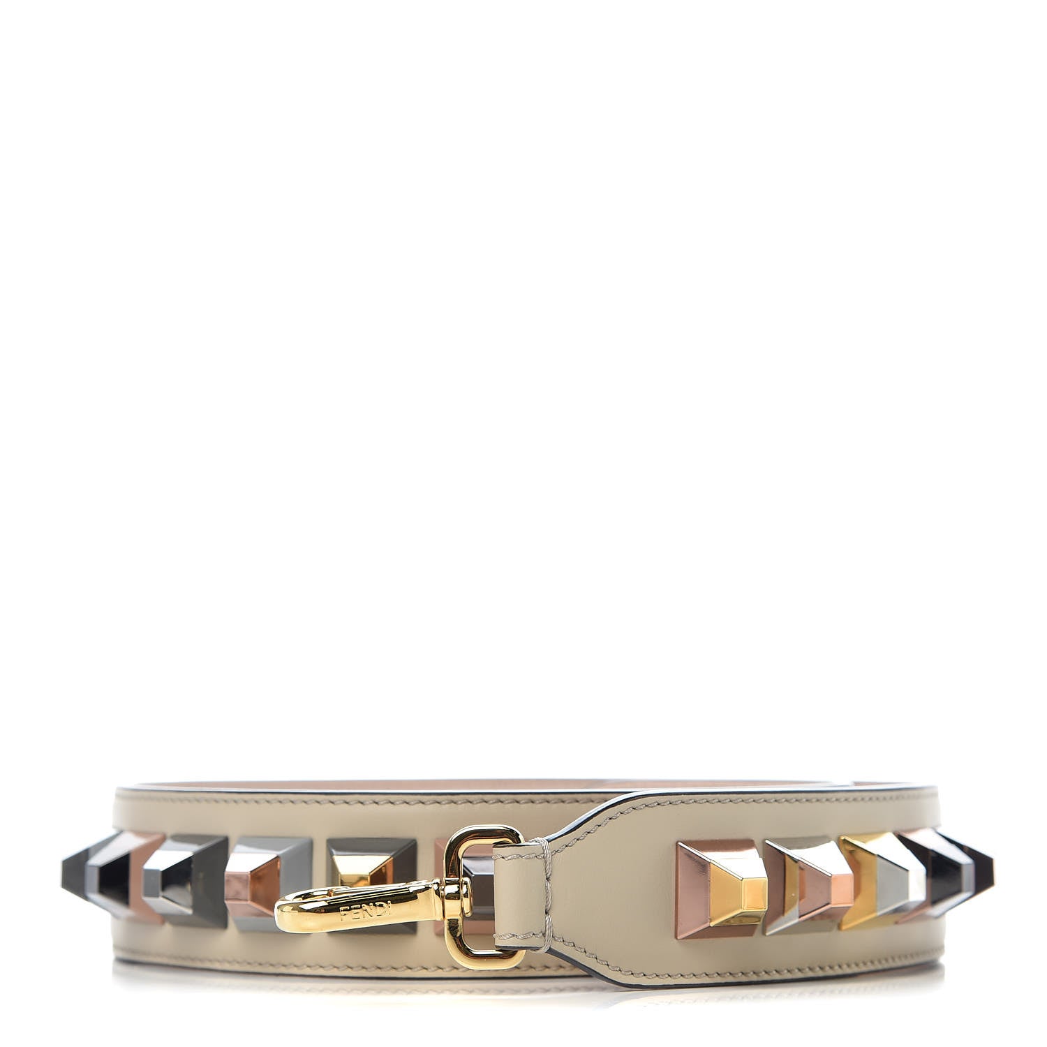 Fendi Calfskin Studded Strap You Rose Gold Gold Silver 1 of 6