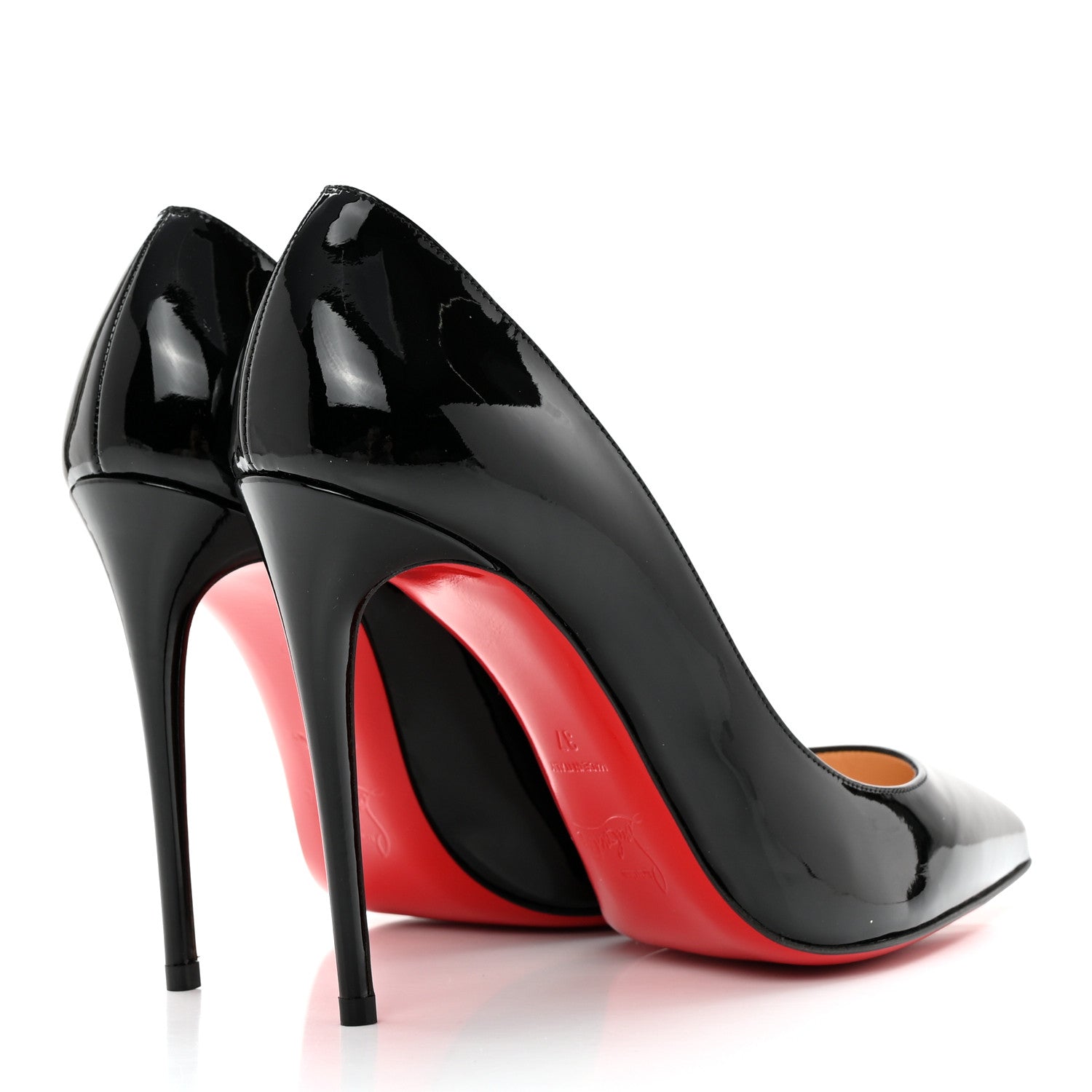 Christian Louboutin Patent Pigalle Follies 100 Pumps 37 Black 4 of 10