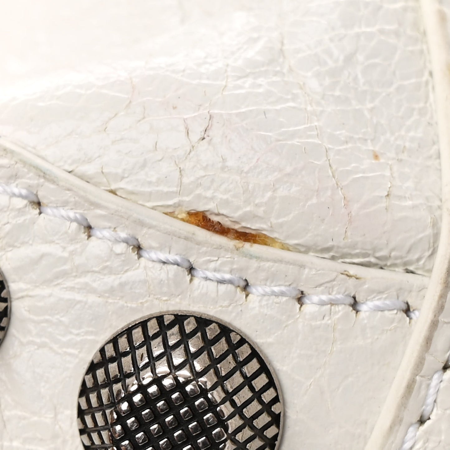 Agneau Arena Le Cagole Bucket Bag XS Optic White