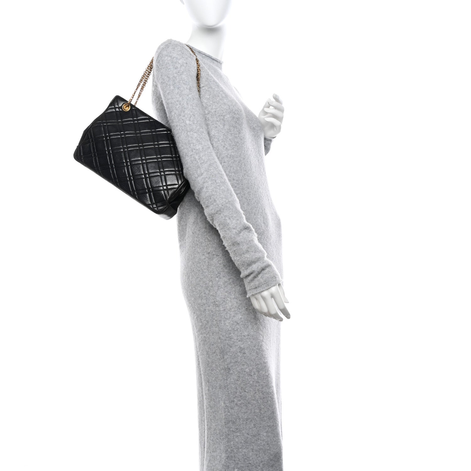 Chanel Lambskin Double Stitch Quilted Tote Black 3 of 19