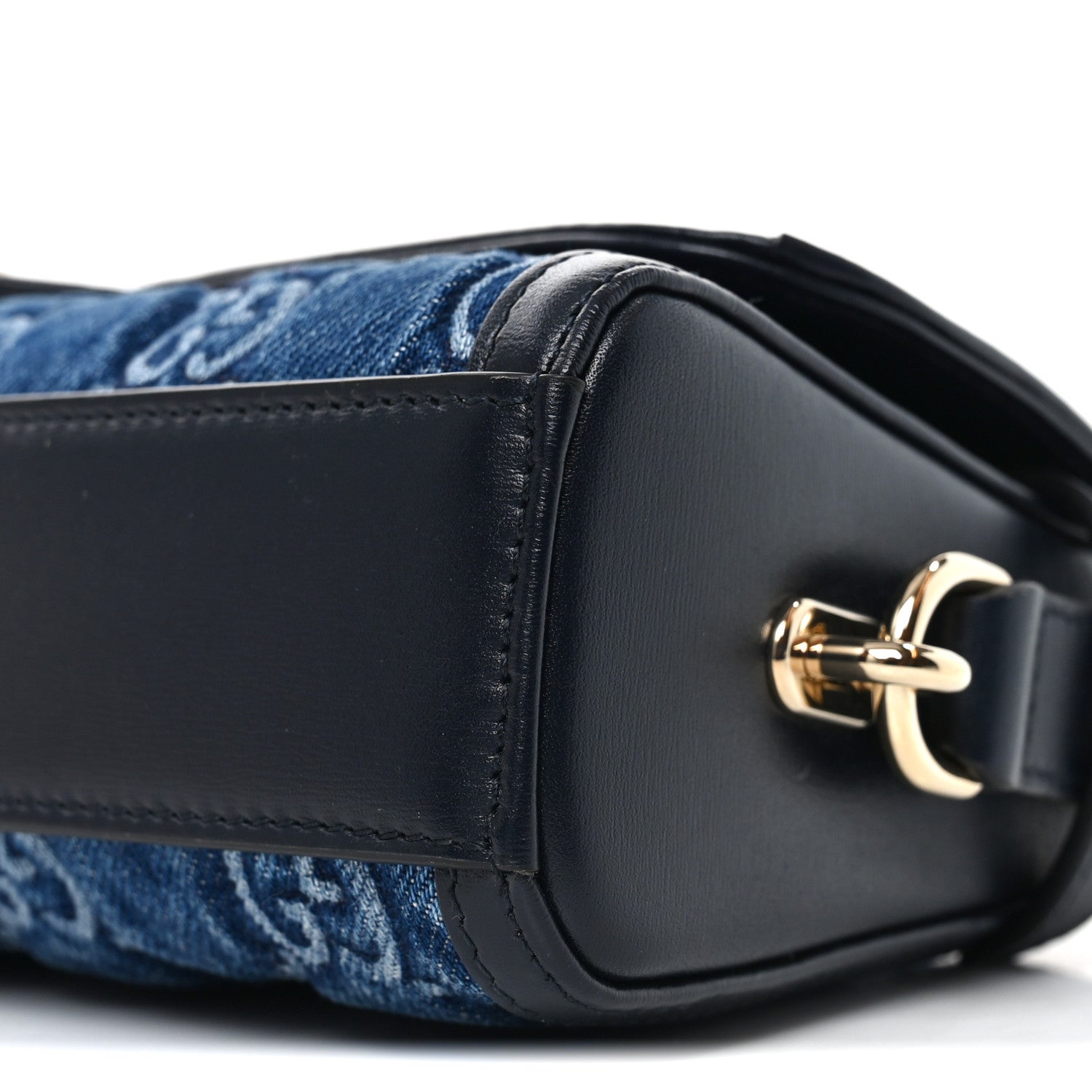 Gucci GG Monogram Denim Small Luce Shoulder Bag Blue 10 of 10