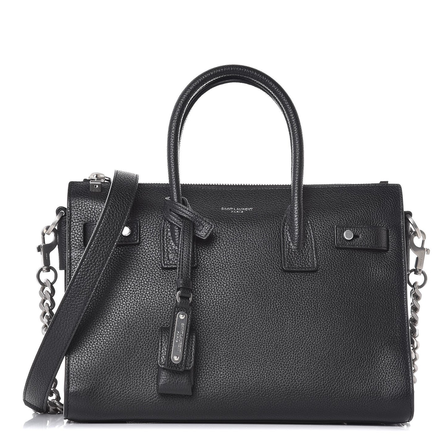Grained Calfskin Baby Supple Sac De Jour Black