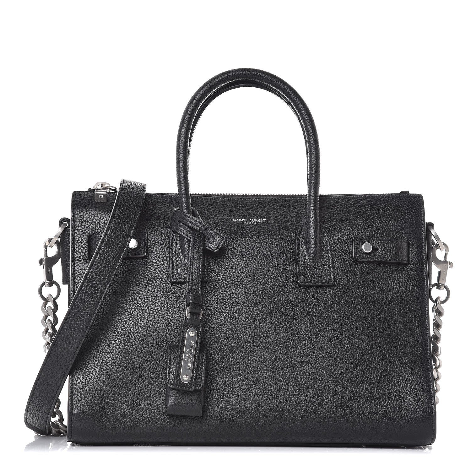 Saint Laurent Grained Calfskin Baby Supple Sac De Jour Black 1 of 7