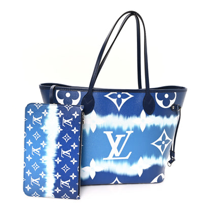 Louis Vuitton Monogram Escale Neverfull MM Blue 3 of 13