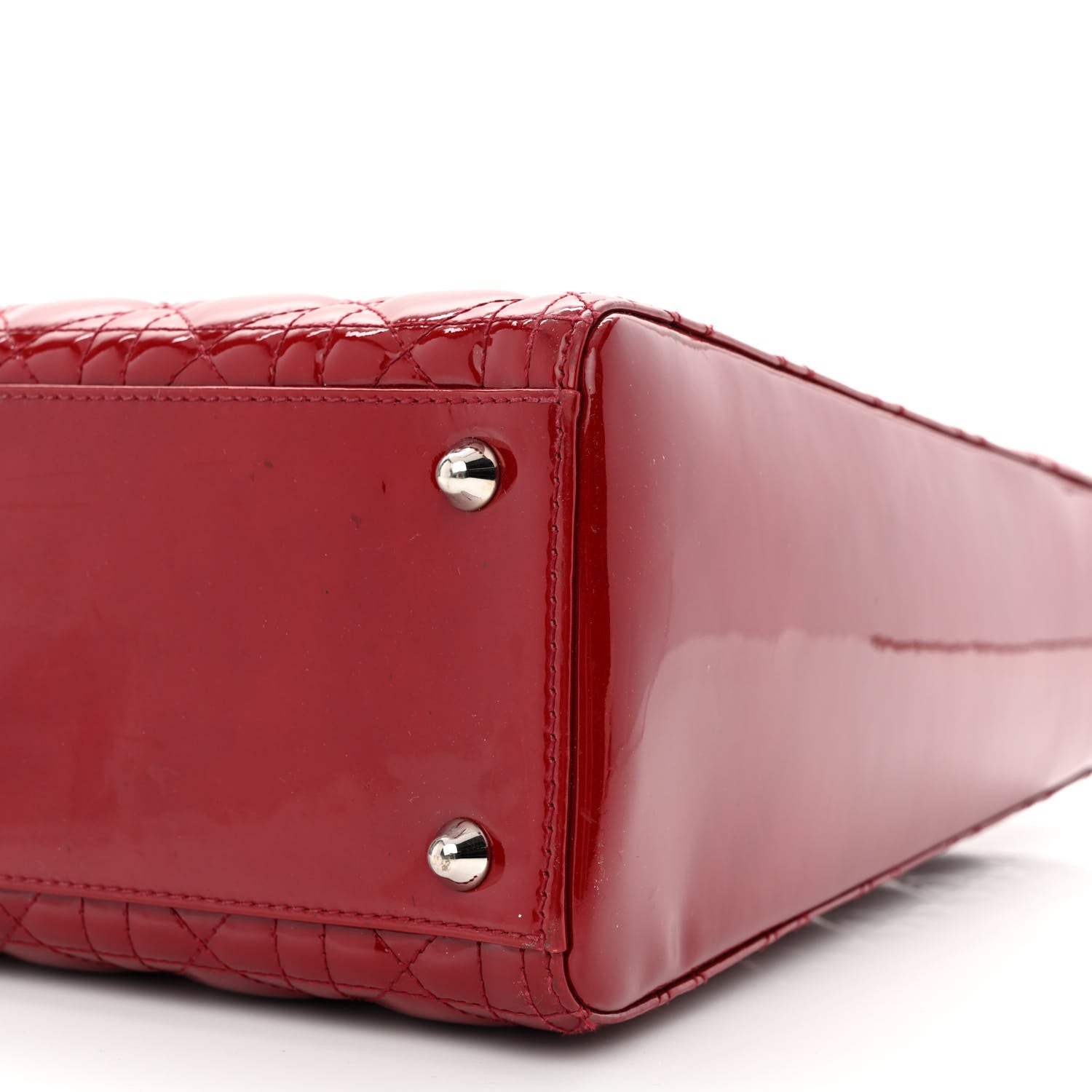 Christian Dior Patent Cannage Large Lady Dior Red 10 of 10