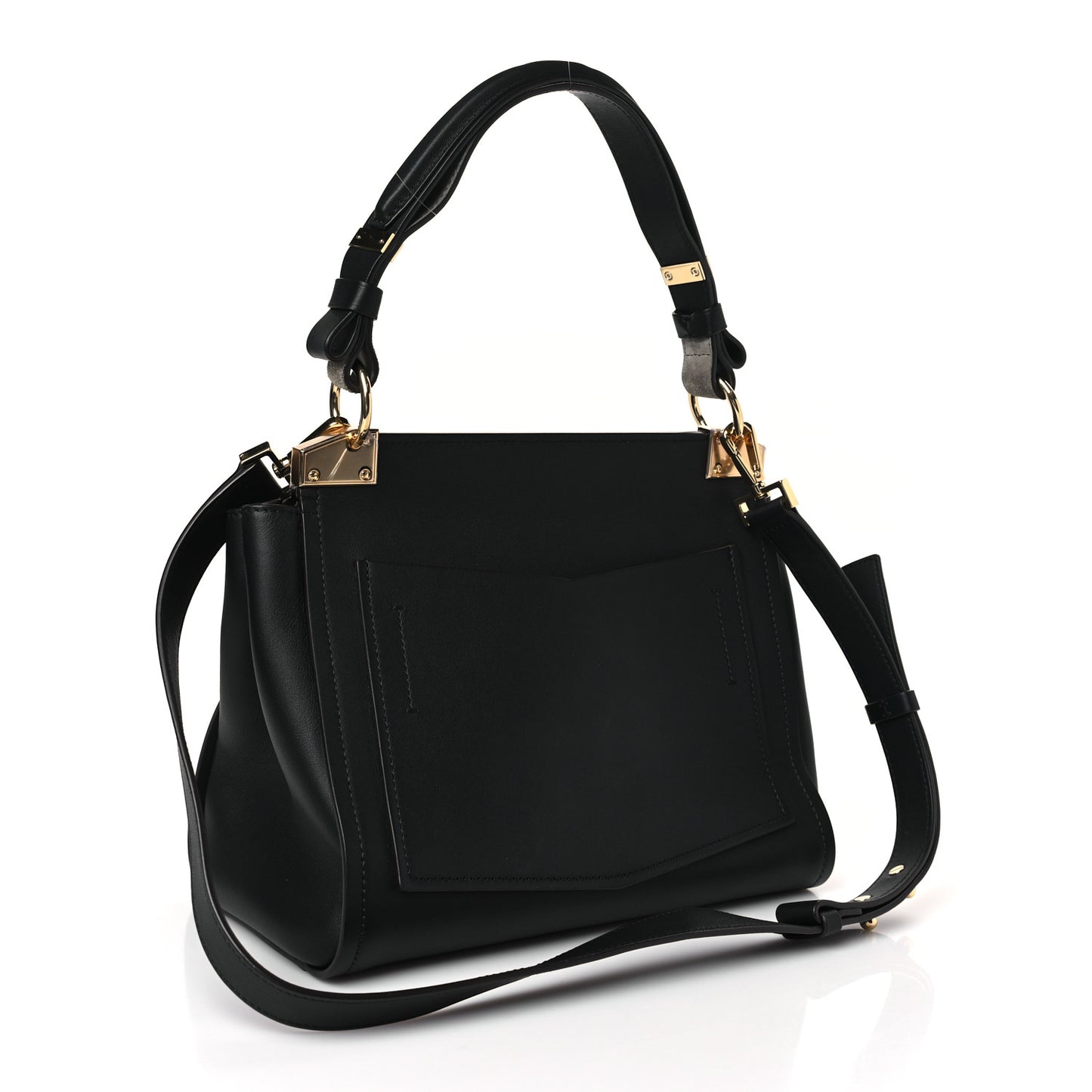 Calfskin Small Mystic Shoulder Bag Black