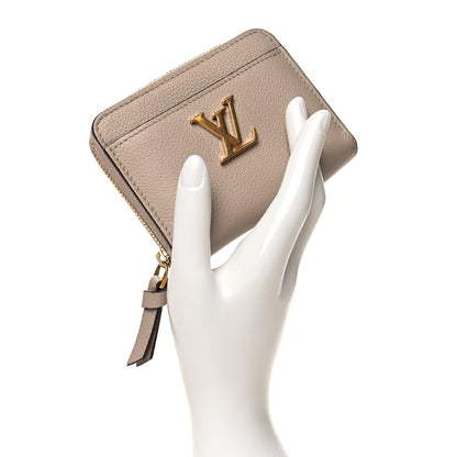 Louis Vuitton Calfskin Lockme Zippy Coin Purse Greige 2 of 9