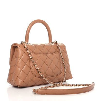 Chanel Caviar Quilted Mini Coco Handle Flap Brown 3 of 10