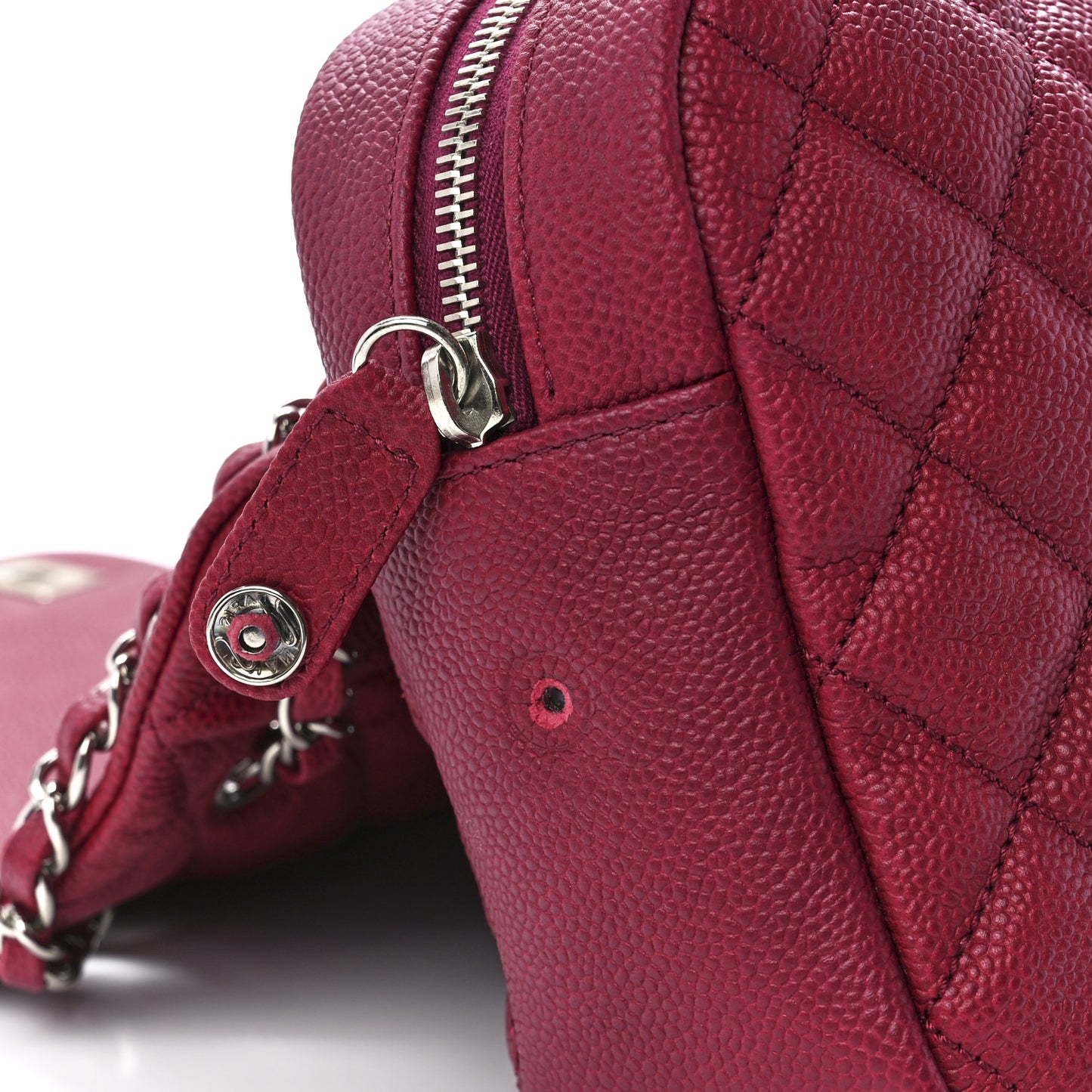 Caviar Quilted Jumbo Easy Flap Dark Pink