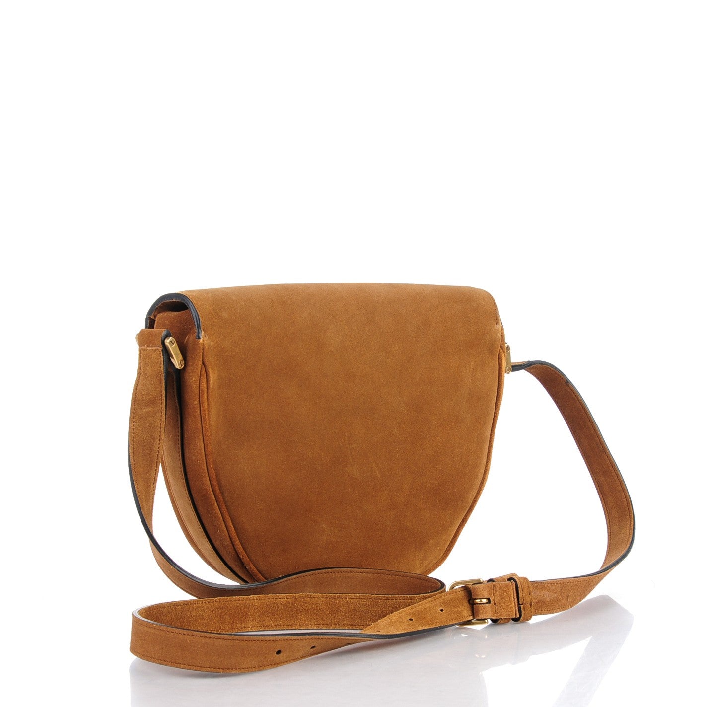 Suede Y Studs Satchel Light Ochre
