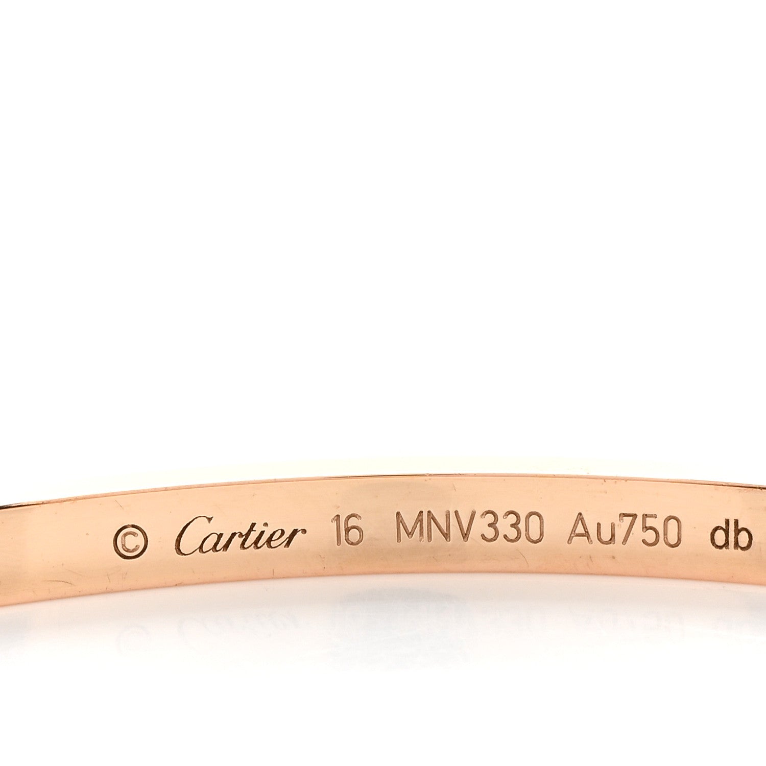 Cartier 18K Pink Gold 6 Diamond Small LOVE Bracelet 16 4 of 5
