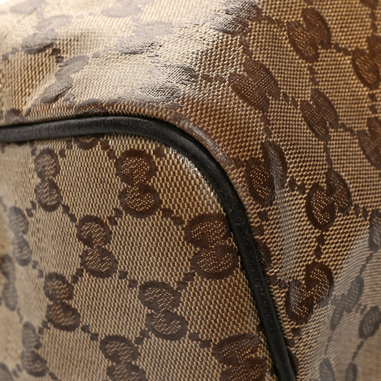 Crystal Monogram Medium Joy Boston Dark Brown