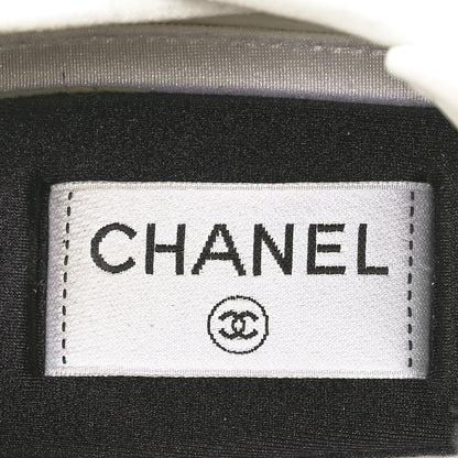 Chanel Velvet Calfskin Mixed Fibers CC Sneakers 39 Ivory Black 7 of 8