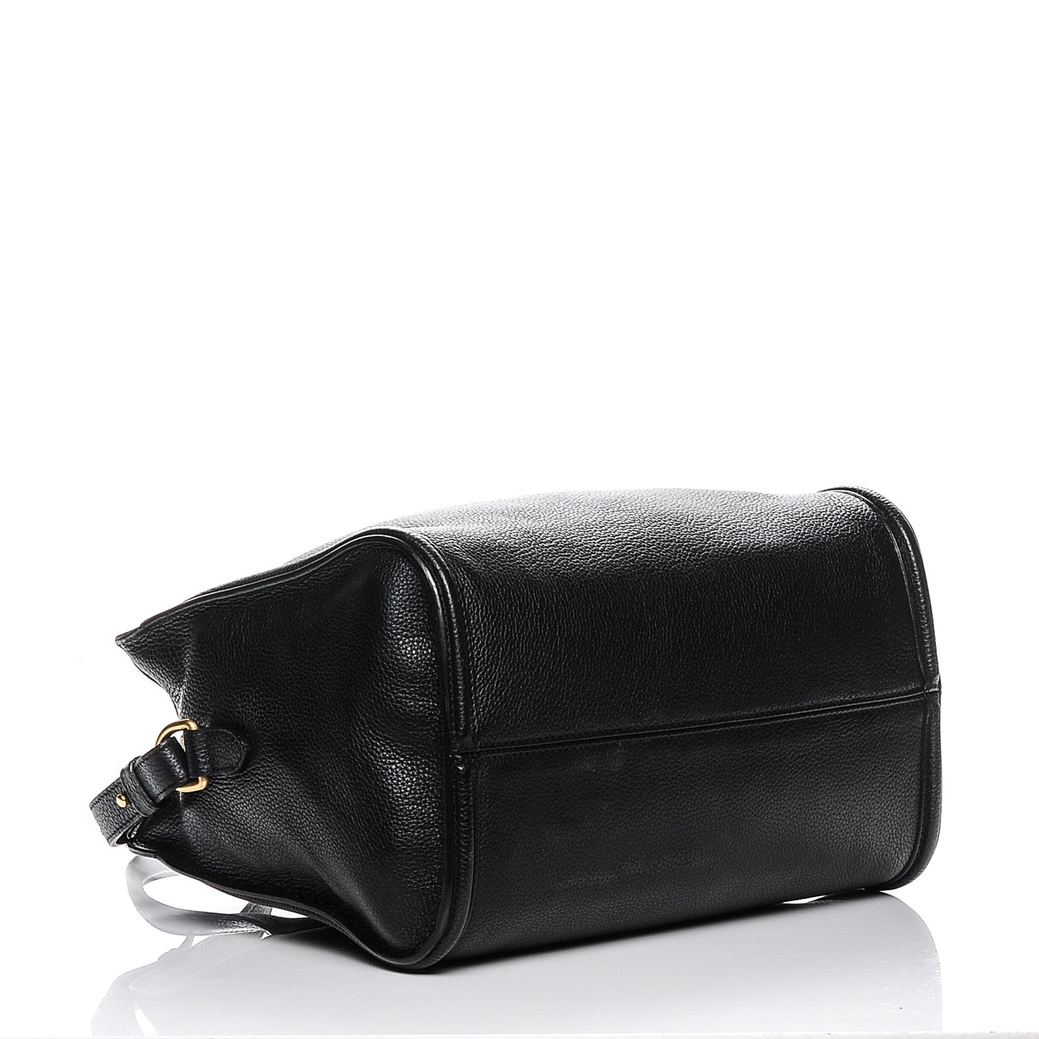 Alexander McQueen Pebbled Calfskin Small Skull Padlock Zip Around Tote Black 4 of 7