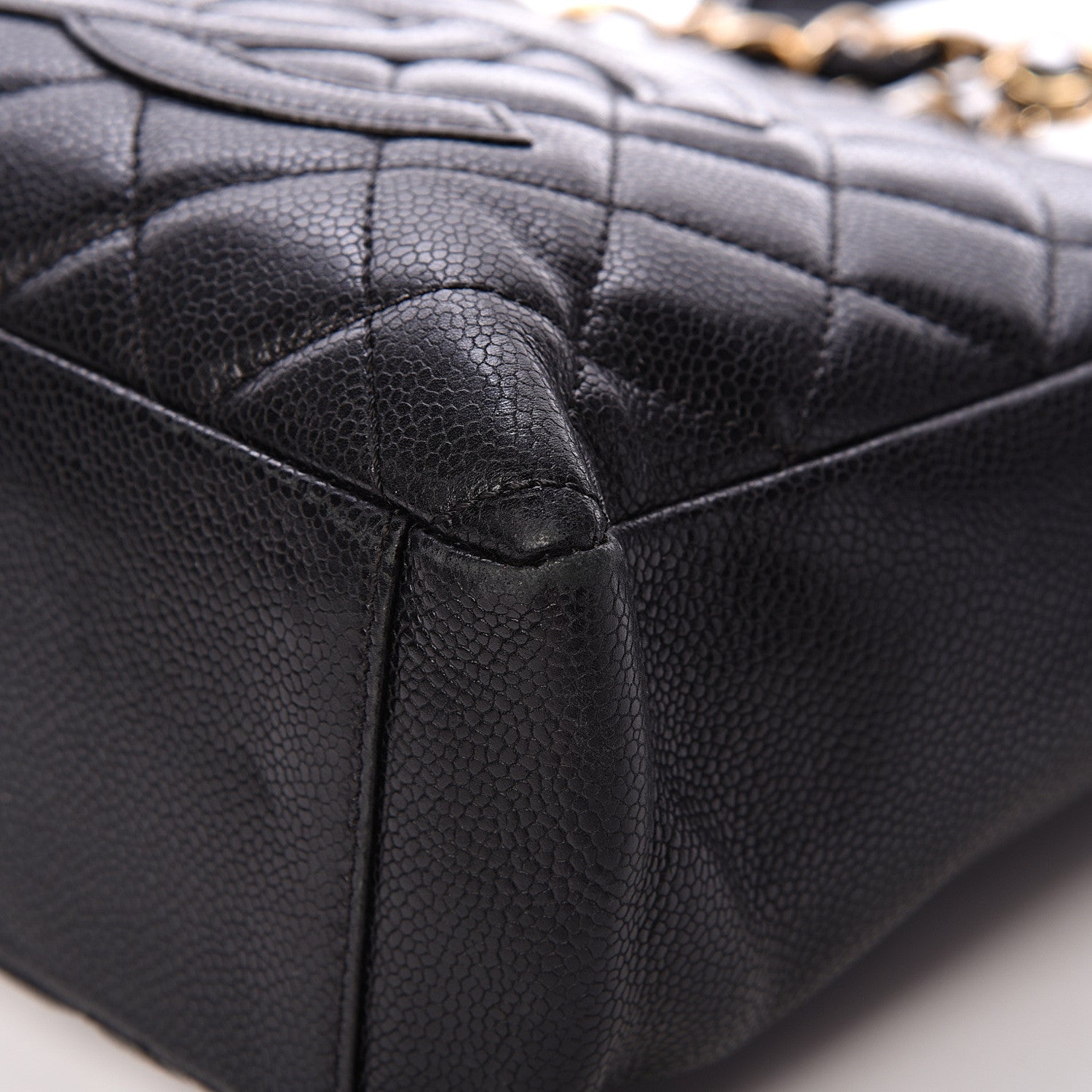 Chanel Caviar Quilted Petit Shopping Tote PST Black 9 of 13
