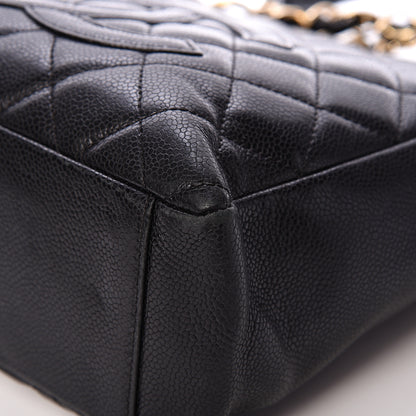 Chanel Caviar Quilted Petit Shopping Tote PST Black 9 of 13