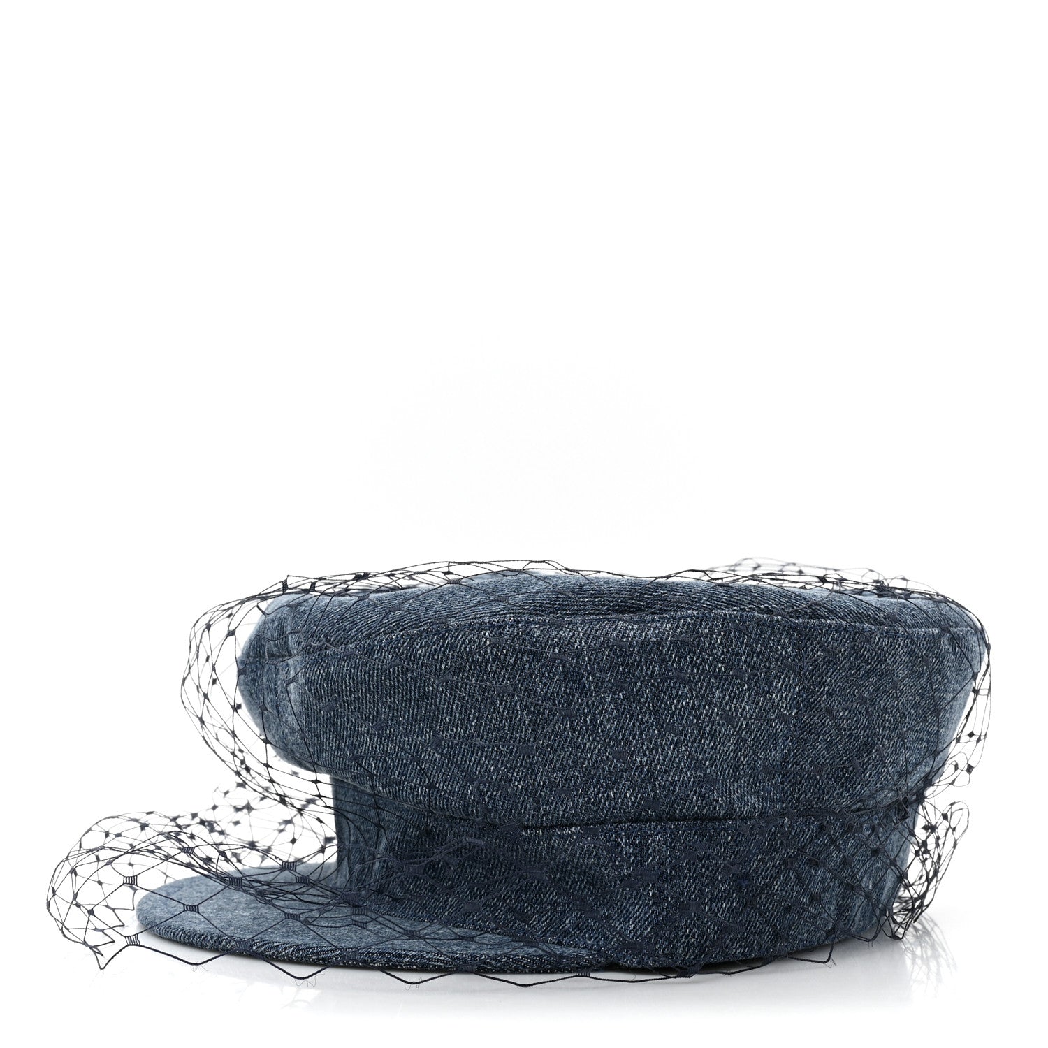 Christian Dior Denim Arty Veil Cap 57 Blue 3 of 7