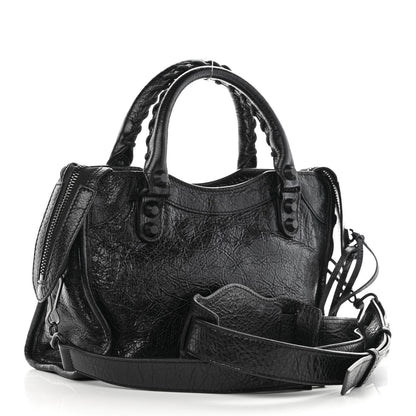 Balenciaga Agneau Arena Classic Black Hardware Mini City Black 4 of 11