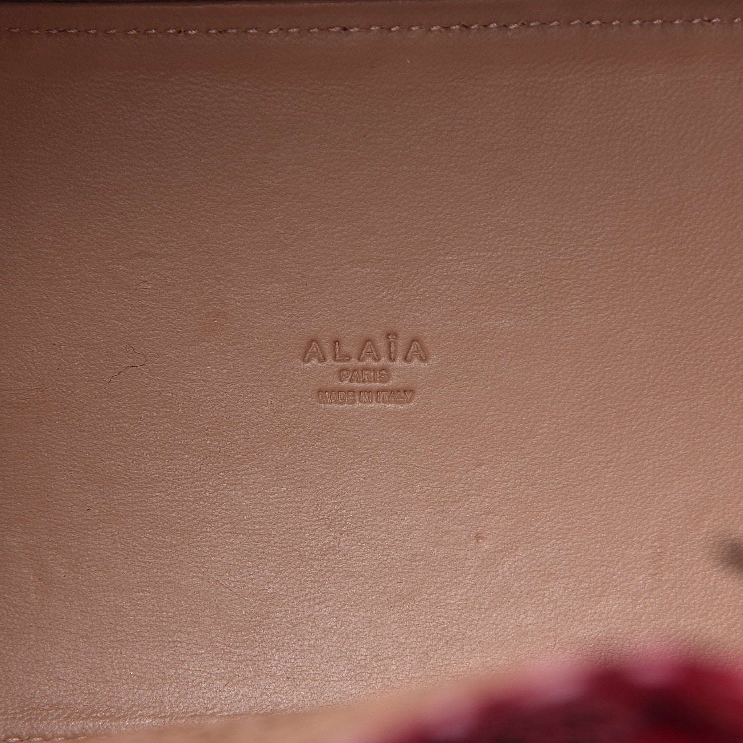 Alaia Calfskin Vienne Wave Mina 25 Bag Framboise 8 of 10