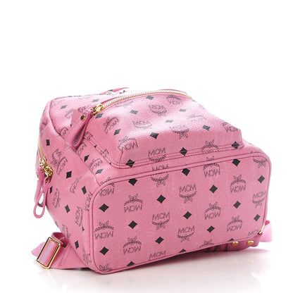 MCM Visetos Small Sprinkle Stud Stark Backpack Pink 4 of 9