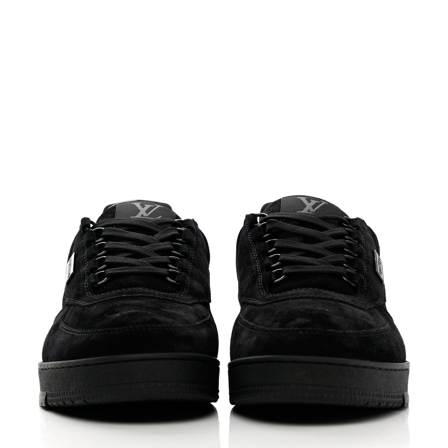 Suede Mens LV Trainer Sneakers 9.5 Black