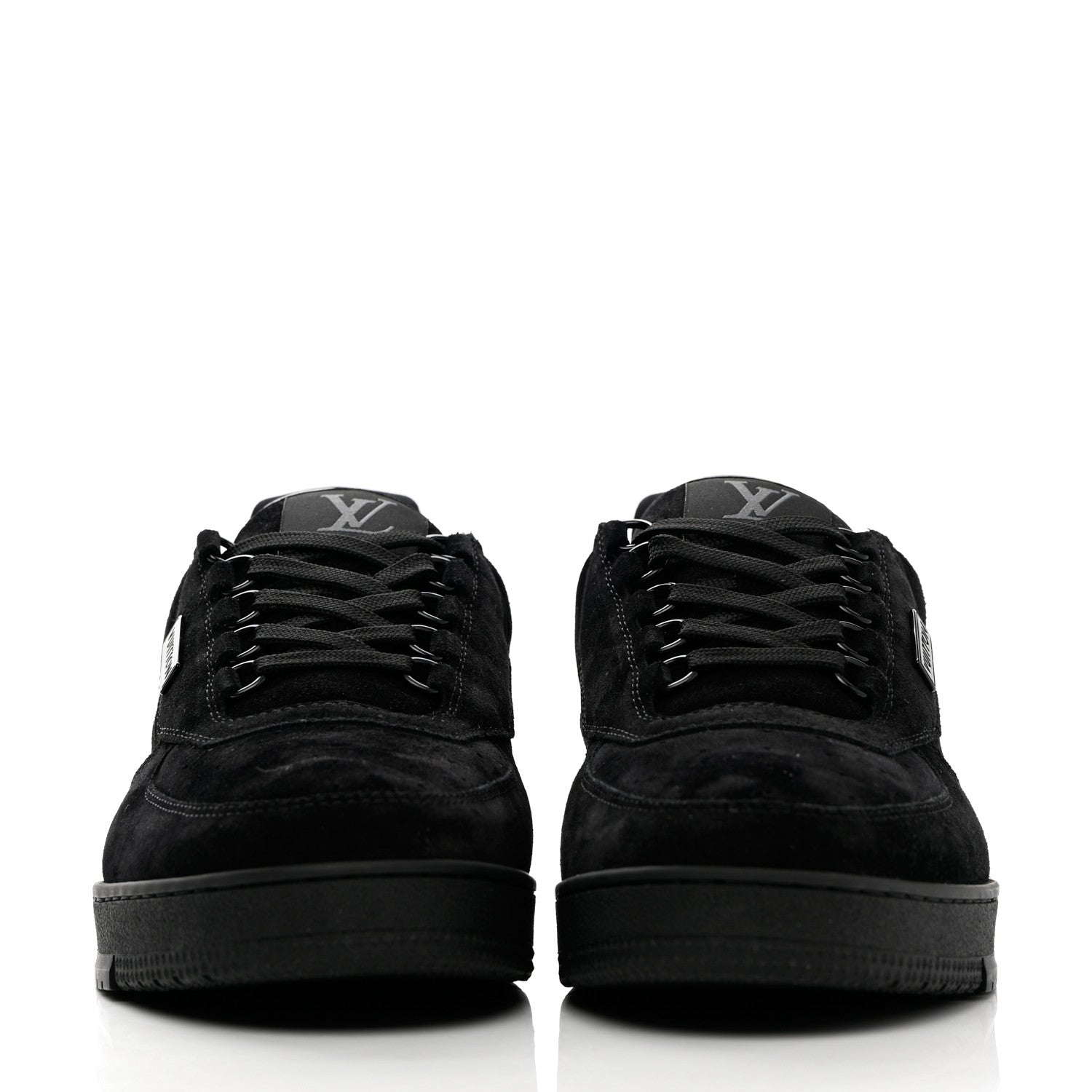 Louis Vuitton Suede Mens LV Trainer Sneakers 9.5 Black 2 of 9