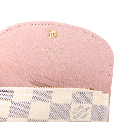 Louis Vuitton Damier Azur Rosalie Coin Purse Rose Ballerine 6 of 6
