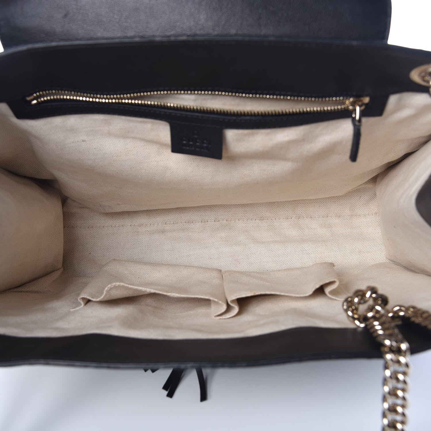 Gucci Guccissima Large Emily Chain Shoulder Bag Black 5 of 13