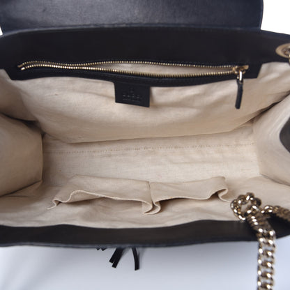 Gucci Guccissima Large Emily Chain Shoulder Bag Black 5 of 13
