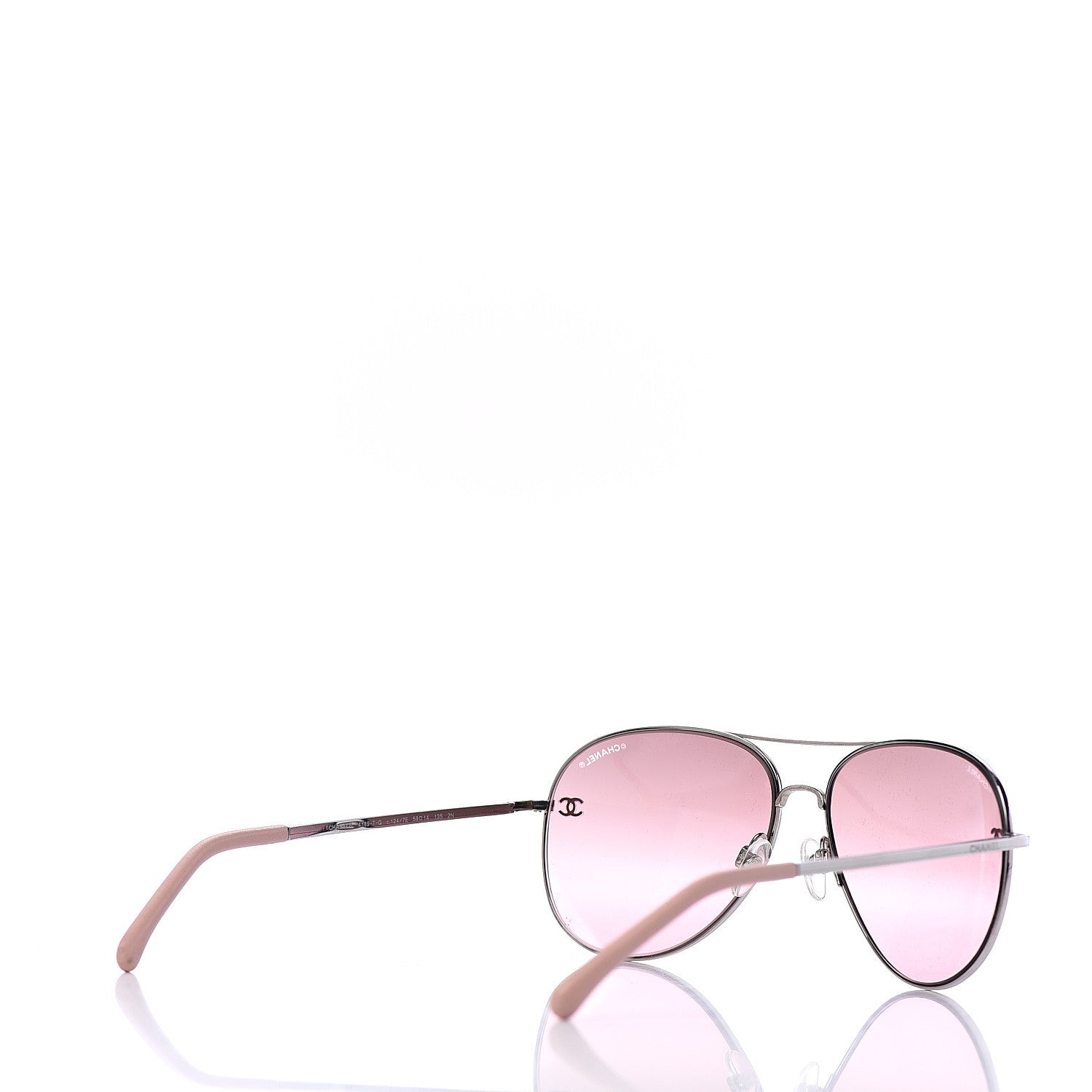 Chanel CC Aviator Sunglasses 4189-T-Q Pink 4 of 8
