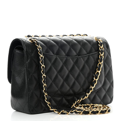 Chanel Caviar Quilted Jumbo Double Flap Black 3 of 13