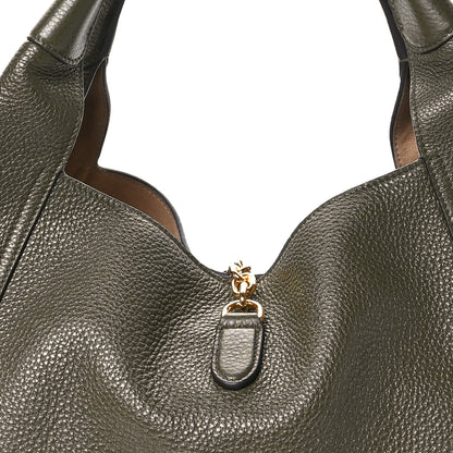 Gucci Grained Calfskin Softbit Maxi Shoulder Bag Forest Green 9 of 11