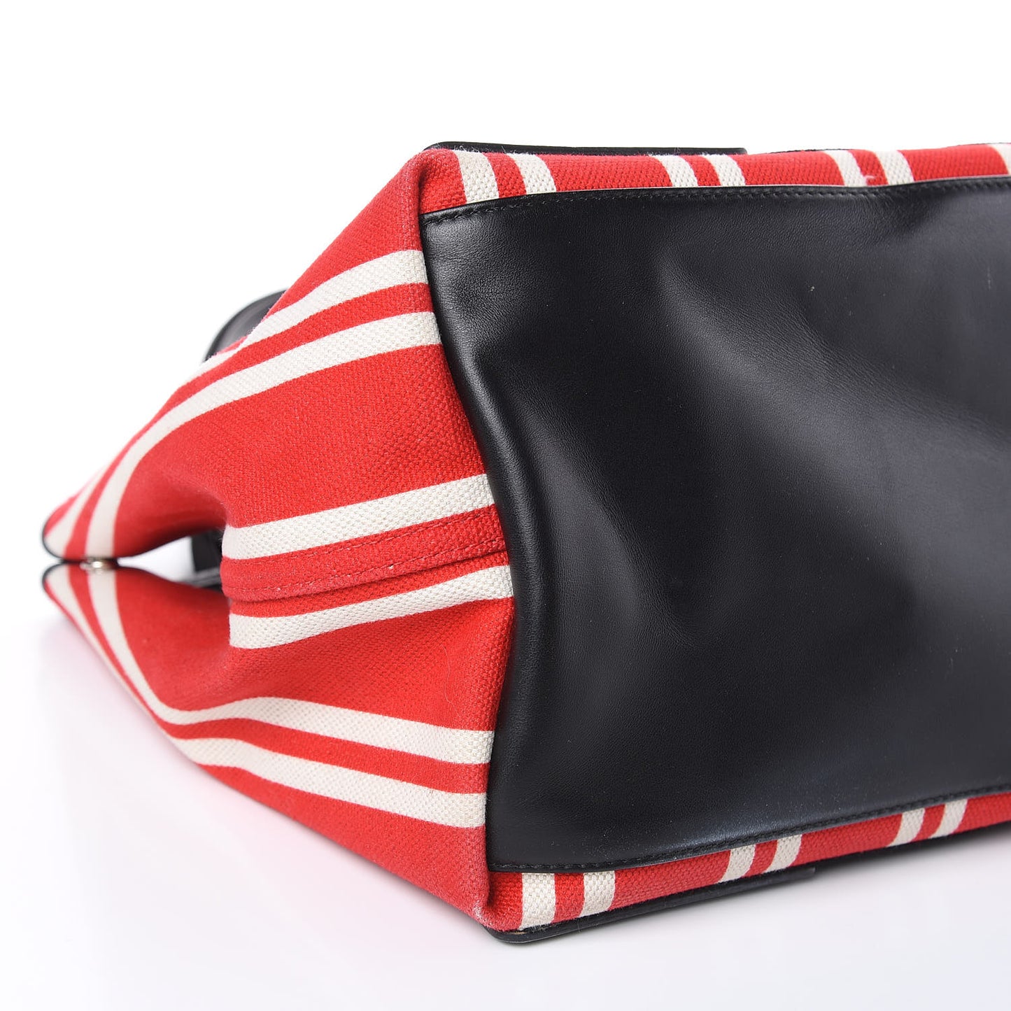 Canvas S Navy Cabas Red
