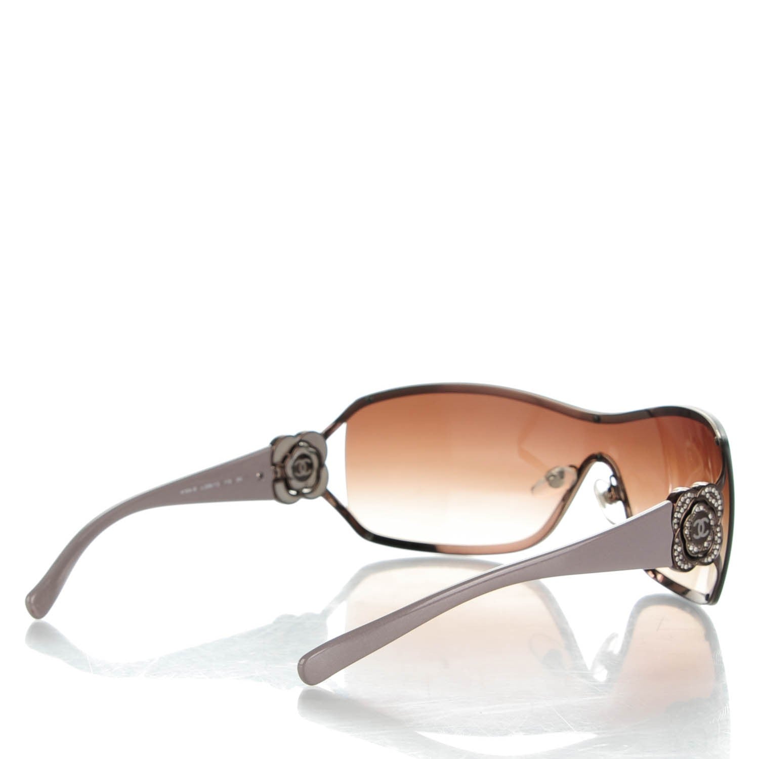 Chanel Swarovski Crystal Camellia CC Sunglasses 4164-B Bronze 3 of 5