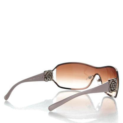 Chanel Swarovski Crystal Camellia CC Sunglasses 4164-B Bronze 3 of 5