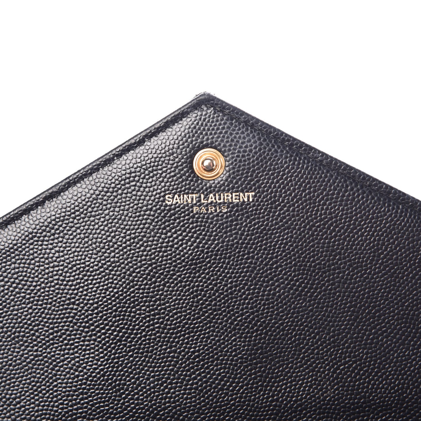 Grain De Poudre Matelasse Chevron Medium Monogram Chain Wallet Black
