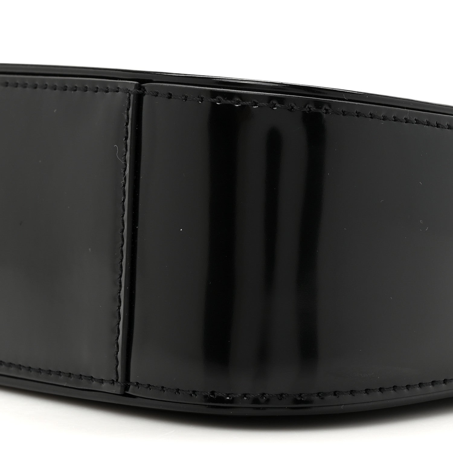 Saint Laurent Patent Le 5 A 7 Monochrome Hobo Black 9 of 10