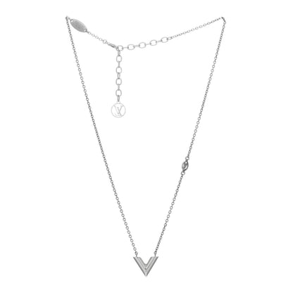 Louis Vuitton Metal Essential V Supple Necklace Silver 2 of 4