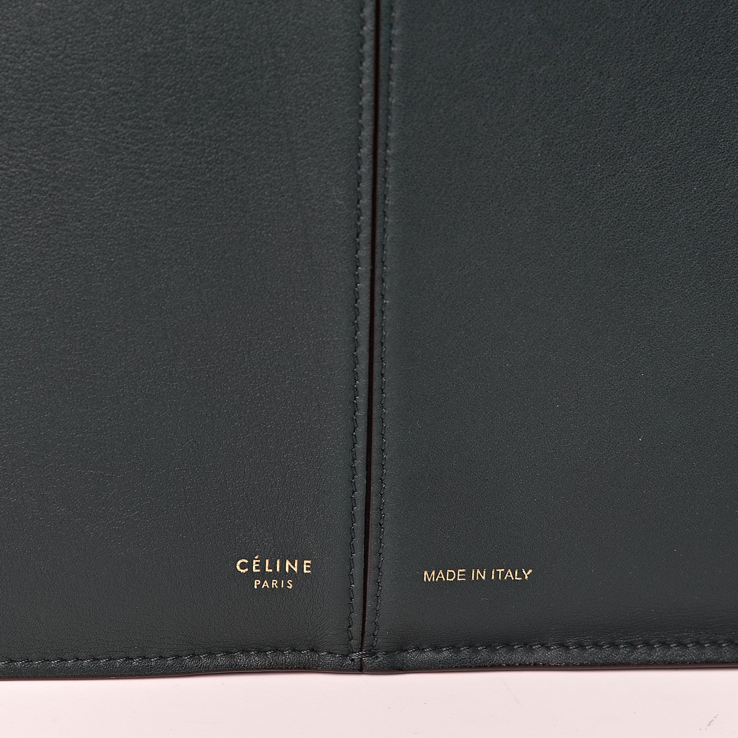 Celine Smooth Calfskin Medium Tri-Fold Bag Bottle Green 6 of 10
