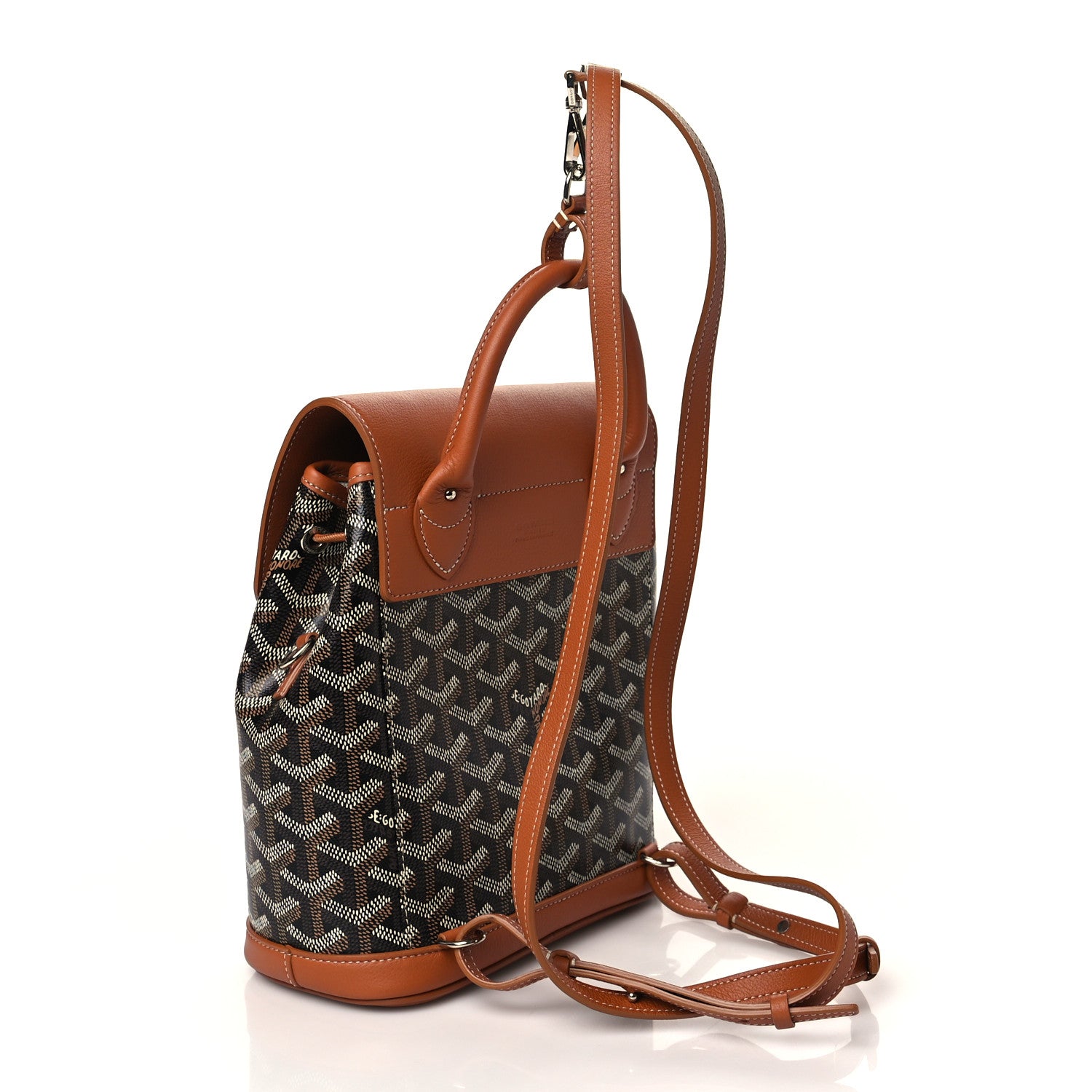 Goyard Goyardine Calfskin Mini Alpin Backpack Black Gold 3 of 9