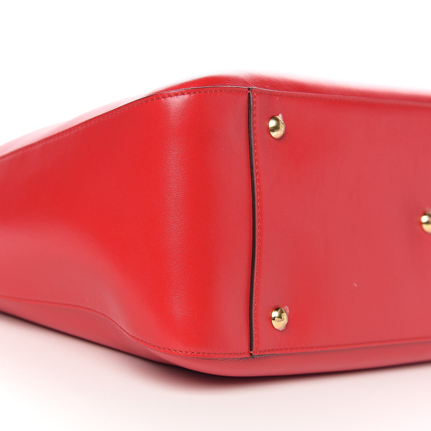 Fendi Vitello Glacier Medium FF Tote Rosso Cardinale 7 of 9