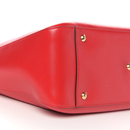 Fendi Vitello Glacier Medium FF Tote Rosso Cardinale 7 of 9