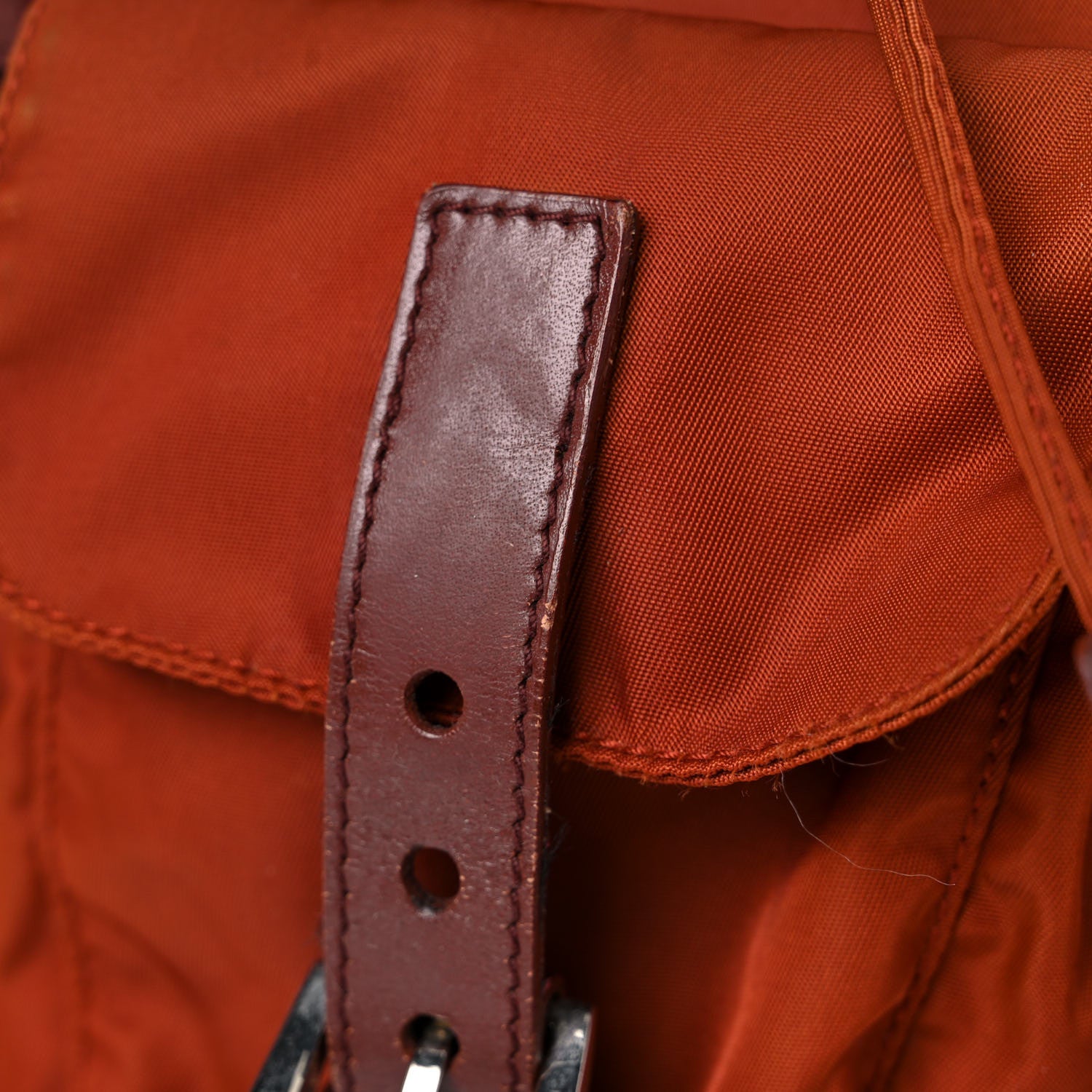 Prada Tessuto Nylon Saffiano Vela Backpack Papaya 10 of 25