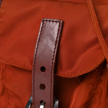 Prada Tessuto Nylon Saffiano Vela Backpack Papaya 10 of 25