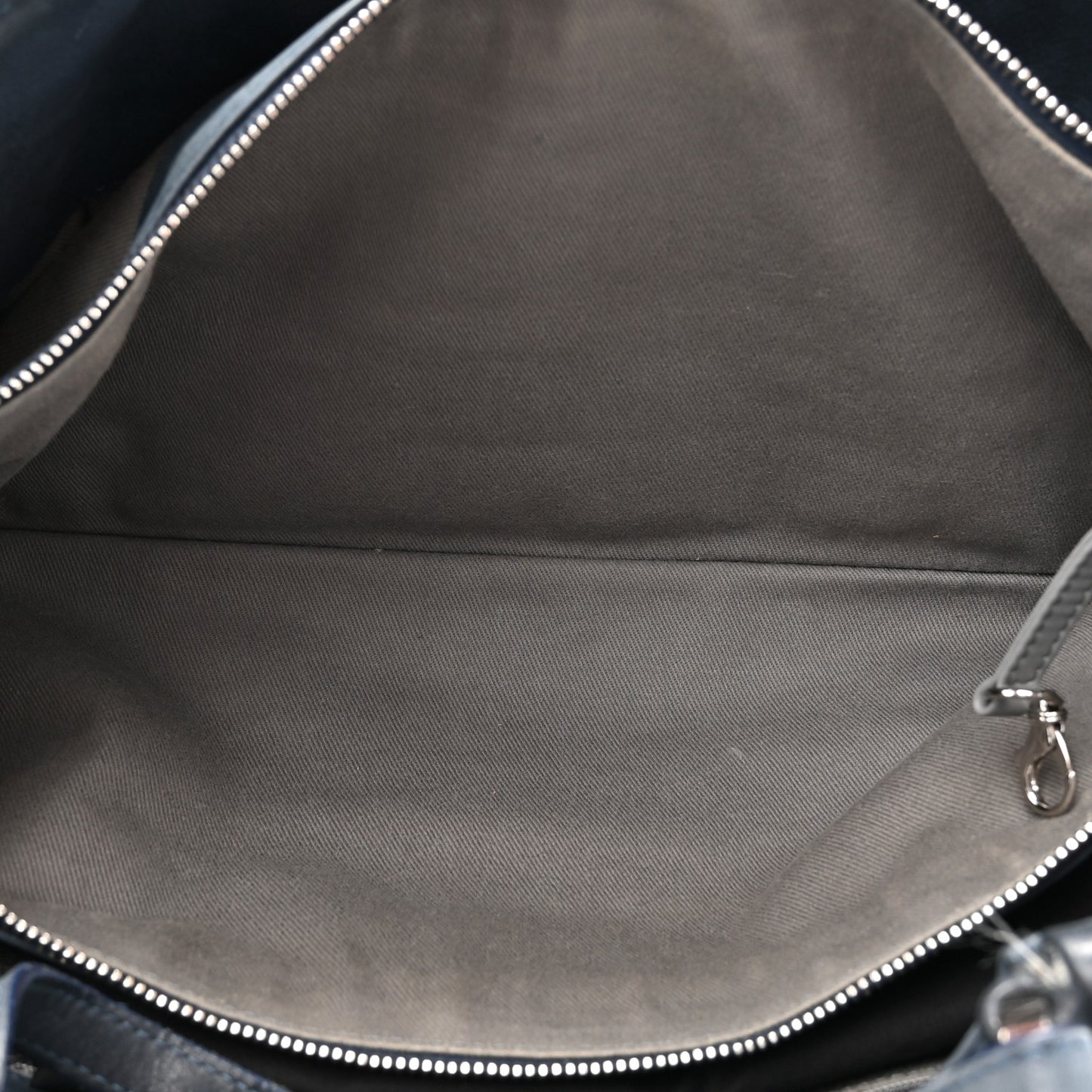 Iridescent Calfskin Quilted Small Sea Hit Tote Navy