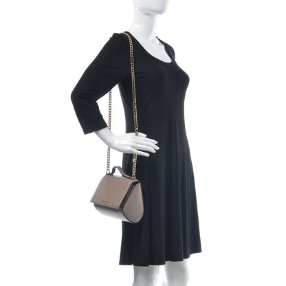 Givenchy Textured Calfskin Mini Pandora Box Chain Crossbody Bag Mastic 2 of 7