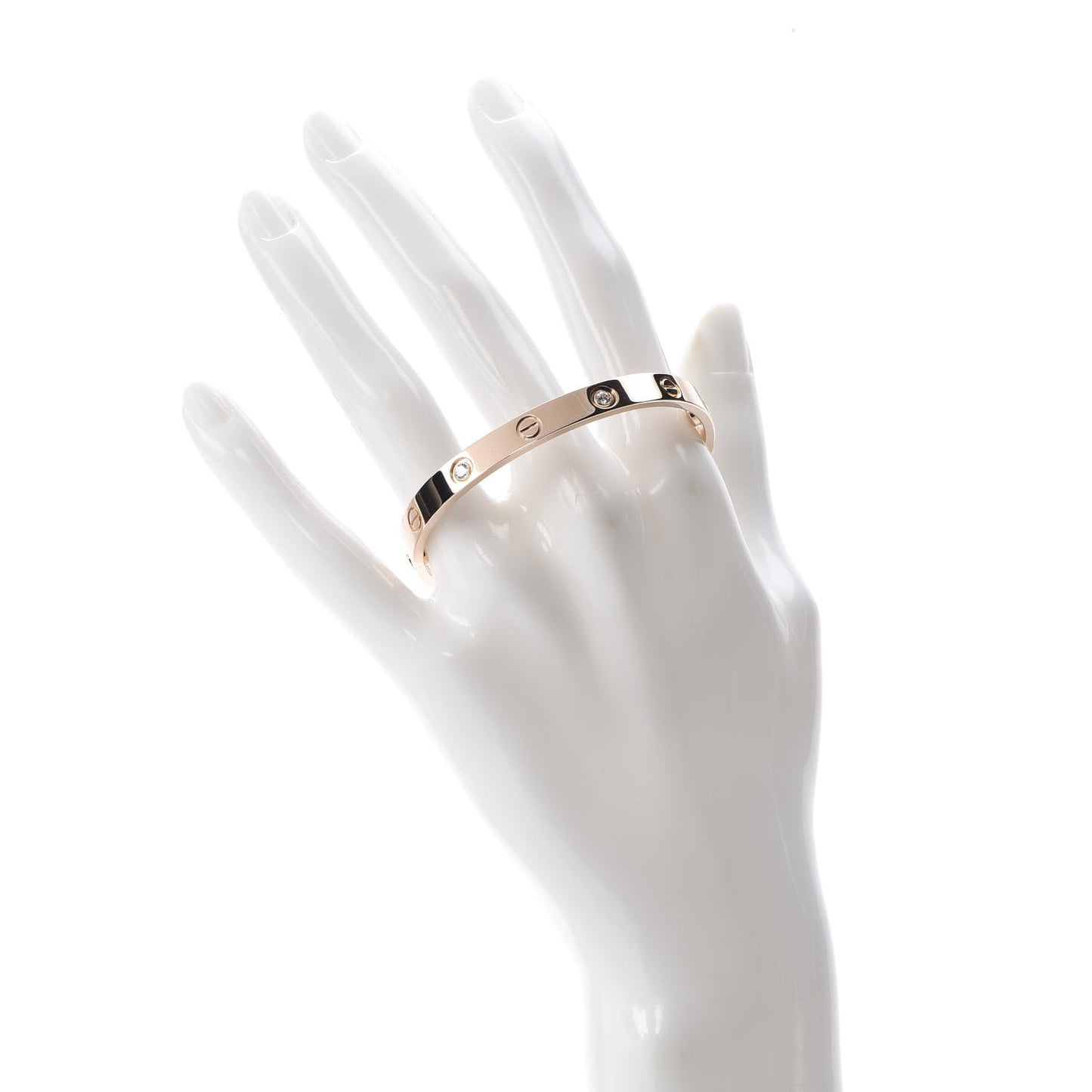 18K Pink Gold 4 Diamond LOVE Bracelet 16
