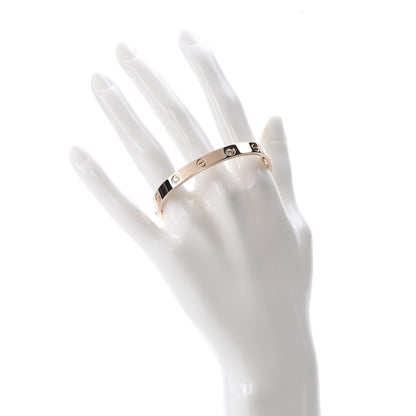 Cartier 18K Pink Gold 4 Diamond LOVE Bracelet 16 2 of 6